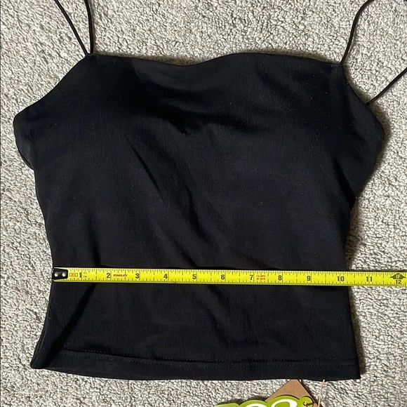NWT | OGL Brami Black Fitted Sleeveless Crop Camisole w/Built in Bra - Picture 4 of 14